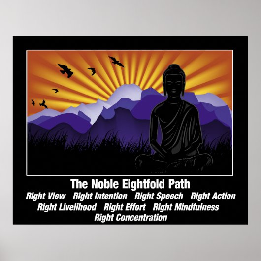 Poster Noble Eightfold Path Buddha (Devant)