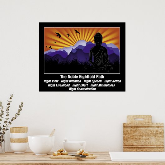 Poster Noble Eightfold Path Buddha (Cuisine)