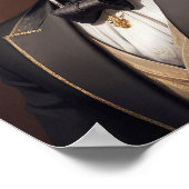 Poster Noble Golden Retriever en élégante robe victorienn (Coin)