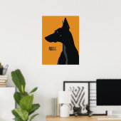 Poster Noble noir Doberman (Bureau à domicile)