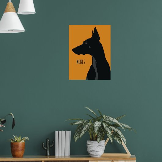 Poster Noble noir Doberman (Salon 1)