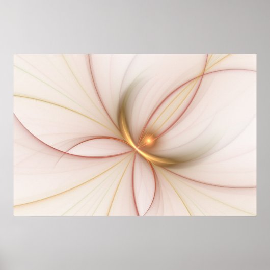Poster Nobly Copper And Gold Abstract Modern Fractal Art (Devant)