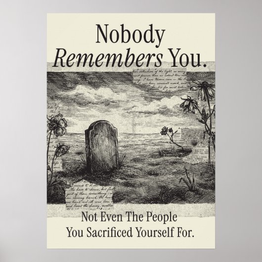 Poster Nobody Remembers You (Devant)