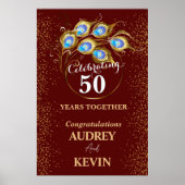 Poster Noces de perle 50e anniversaire de mariage (Devant)