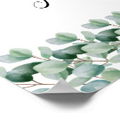 Poster Noces de verdure botanique d'eucalyptus (Coin)