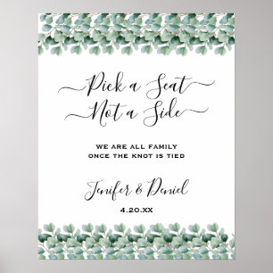 Poster Noces de verdure botanique d'eucalyptus
