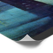 Poster Nocturne En Bleu Et Or : Ancien Pont Battersea Par (Coin)