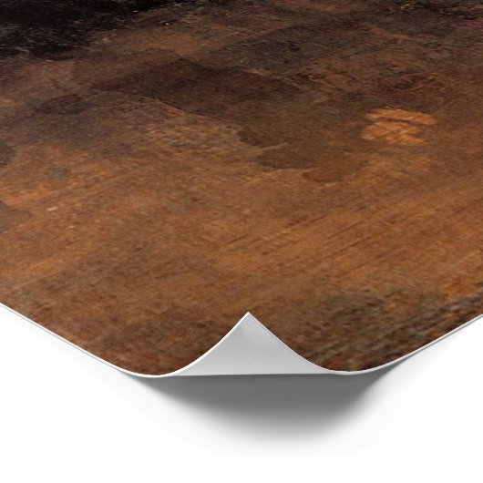 Poster Nocturne En Noir Et Or La Foulée En Chute (Coin)