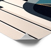 Poster Nocturne in Teal: Art Deco Piano Portrait  (Coin)