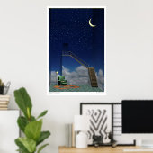 Poster Nocturne Lune (Bureau à domicile)
