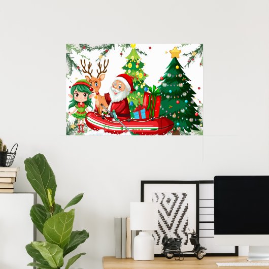 Poster Noël (Bureau à domicile)