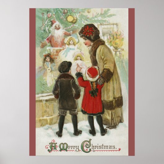 Poster Noël 1912, Windows Shopping (Devant)