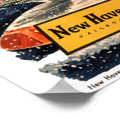 Poster Noël 1947 du chemin de fer New Haven (Coin)