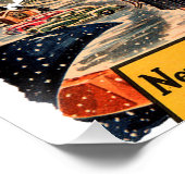 Poster Noël 1947 du chemin de fer New Haven (Coin)