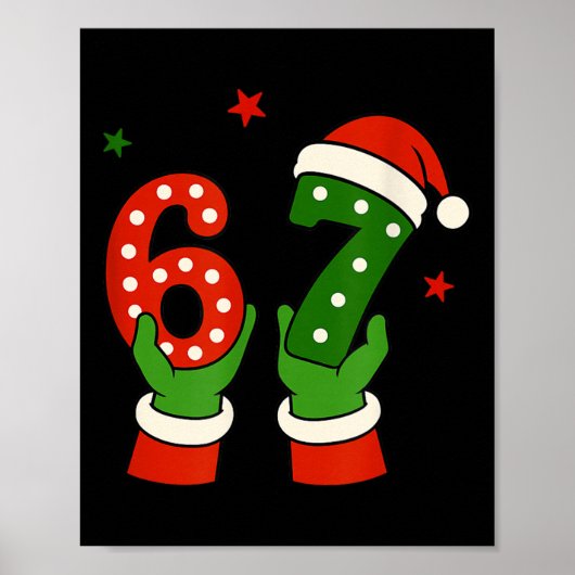 Poster Noël 67 Six Sept Drôle Gen Z Alpha Argot Mème (Devant)