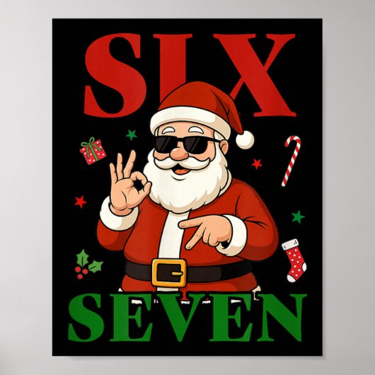 Poster Noël 67 Six Sept Funny Gen Z Alpha Argot Mème (Devant)