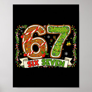 Poster Noël 67 Xmas Gen Rizzmas 6 7 Santa Brainrot M