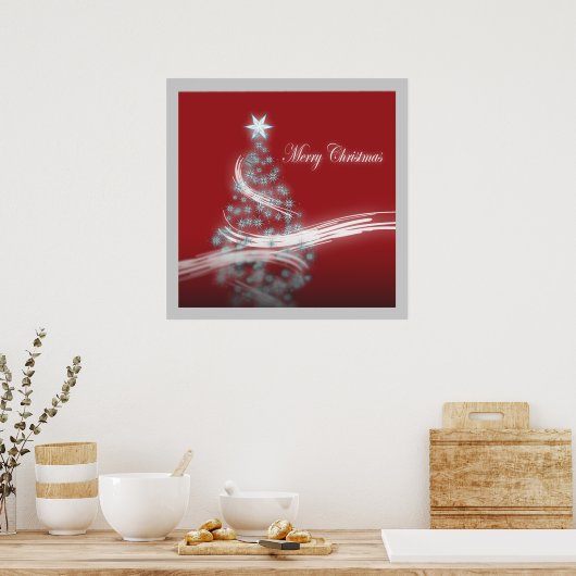 Poster Noël à feuillage persistant arbre de Noël (Cuisine)