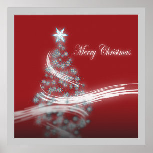 Poster Noël à feuillage persistant arbre de Noël