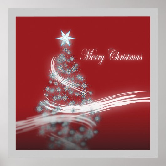 Poster Noël à feuillage persistant arbre de Noël (Devant)