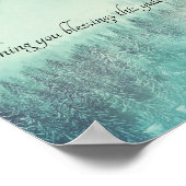 Poster Noël À feuillage persistant Forêt Solstice d'hiver (Coin)