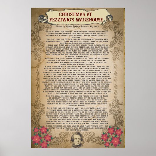 Poster Noël à Fezzwig's Warehouse Noël Carol | (Devant)