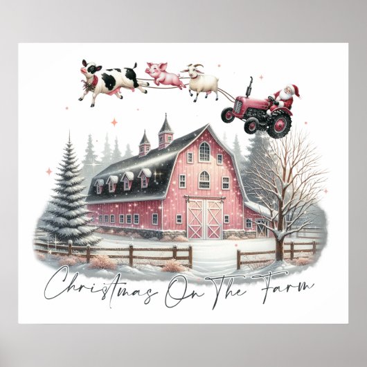 Poster Noël à la ferme, Joyeux Noël (Devant)