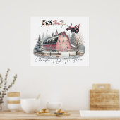 Poster Noël à la ferme, Joyeux Noël (Cuisine)
