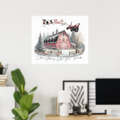 Poster Noël à la ferme, Joyeux Noël (Bureau à domicile)
