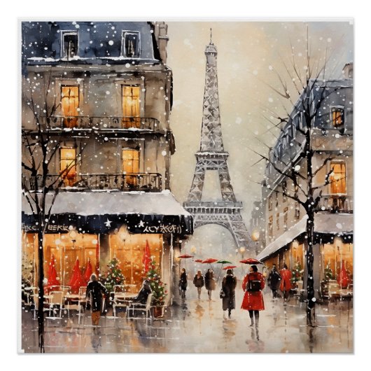 Poster Noël à Paris, (Devant)