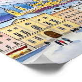 Poster Noël à Salzbourg Autriche Aquarelle (Coin)