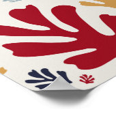 Poster Noël Abstraits Feuilles Moyen-siècle moderne (Coin)