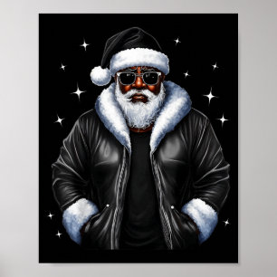 Poster Noël afro-américain Xmas Afro Père Noël