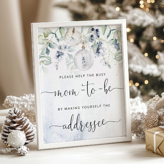 Poster Noël Aidez la maman occupée à s'adresser à une env