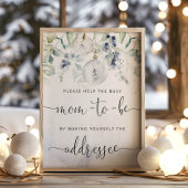 Poster Noël Aidez la maman occupée à s'adresser à une env