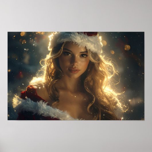Poster NOËL AMOUR avec Père Noël Angel (Devant)