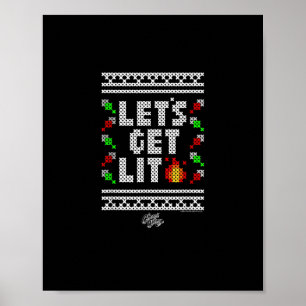 Poster Noël amusant - Laissons-nous s'éclairer
