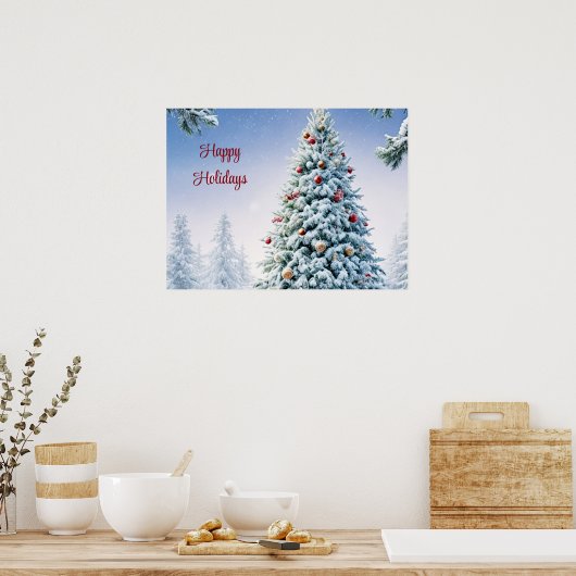 Poster Noël Arbre Noël (Cuisine)