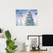 Poster Noël Arbre Noël (Bureau à domicile)