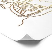 Poster Noël Arbre photo collage Faux Gold Foil Style (Coin)