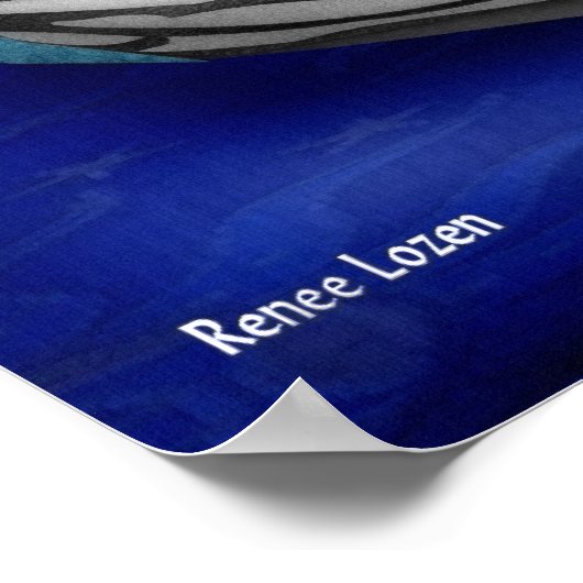 Poster Noël aux bougies bleues (Coin)