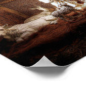 Poster Noël Avent Jésus Nativité Manger Scène (Coin)