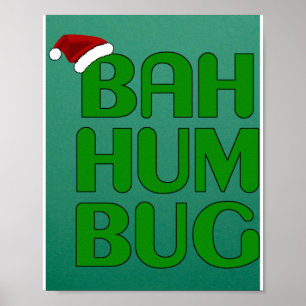 Poster Noël Bah Humbug Chemise Art-Xmas Humbug Père Noël