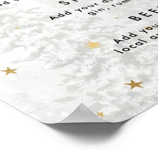 Poster noël bas bar de vacances menu panneau (Coin)