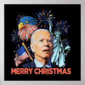 Poster Noël Biden Drôle Joe Biden Confus Noël (Devant)