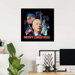 Poster Noël Biden Drôle Joe Biden Confus Noël