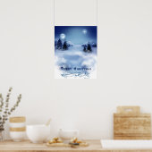 Poster Noël bleu (Cuisine)