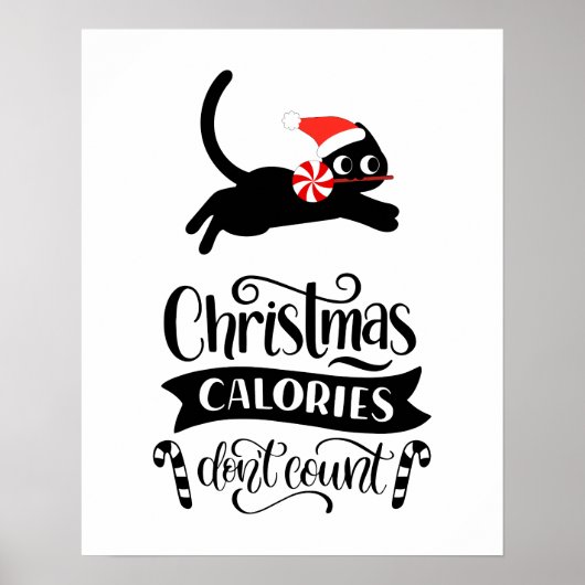 Poster Noël Calories ne compte pas vacances (Devant)