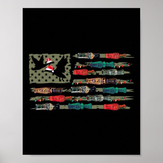 Poster Noël Canard d'appel Drapeau Noël Mallard Canard de (Devant)