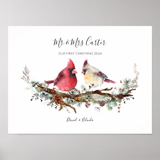 Poster Noël Cardinal Couple (Devant)